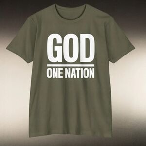 Lions Not Sheep Army Green One Nation Under God T-shirt 2XL